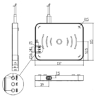 ISO 18000-6C/6B USB UHF Lector de escritorio RFID/Escriba para etiquetas / etiquetas / tarjetas UHF